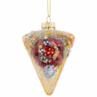Northlight 3 Double Layer Slice of Cake Glass Christmas Ornament