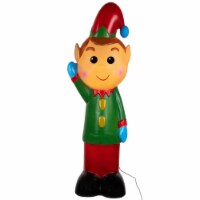 Northlight 40 Lighted Retro Style Blow Mold Elf Outdoor Christmas Decoration