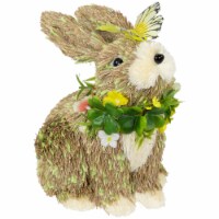 Northlight Easter Bunny with Butterfly Straw Figurine - 8 Perspective: Main