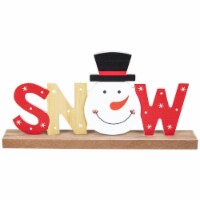 Northlight Wooden Snowman Tabletop Christmas Sign - 9.5 Perspective: Main