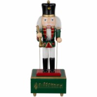 Northlight 12 Red Animated and Musical Christmas Nutcracker with Trumpet Perspective: Main