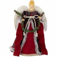 Northlight 16 Red and Plaid Angel Christmas Tree Topper, Unlit