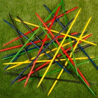 Jumbo Pick Up Sticks Set of 25 Colorful 31 Inch Long Kids Game Indoor Outdoor