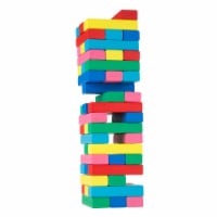Hey Play 80-JGG105 Classic Wooden Blocks Stacking Game