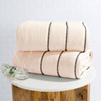 Luxurious Huge 34 x 68 In Cotton Towel Set- 2 Piece Bath Sheet Set Made From 100% Plush