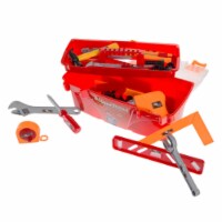 Hey Play 80-PP-TK013180 Pretend Play Construction Handyman Toy Tool Box Set for Boys & Girls