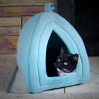 Blue Cat Tent Igloo Cave with Removable Pillow for Bed Helps Cat Feel Safe and Comfy