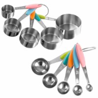 Classic Cuisine 82-KIT1036 Stainless Steel Measuring Cups & Spoons Set - 10 Piece