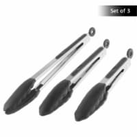 Classic Cuisine 82-KIT1039 Stainless Steel Kitchen Tongs - Set of 3
