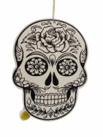 Dar Kei International Co Ltd. Day of the Dead Light Up Wall Hanging Skull Perspective: Main