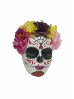 Dar Kei International Co Ltd. Day of the Dead Skull with Flowers Perspective: Main