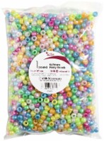 Pony Beads 6mmx9mm 1lb-Pearlized Multicolor