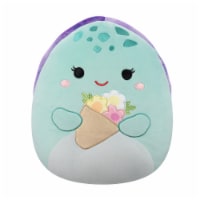 Squishmallows 16" Mint Leatherback Turtle Holding Flower Bouquet Plush Toy Perspective: Main