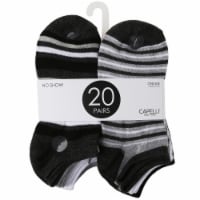 Capelli Sport Simple Stripes & Dots Ladies' No Show Socks - 20 Pack