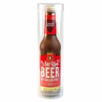 Treat Street Valentine's Day Hollow Milk Chocolate Beer Bottle Perspective: Main
