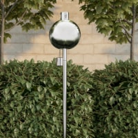 Outdoor Torch Lamp 45 Inch Patio/Backyard Stainless Steel Fuel Canister Flame Light for