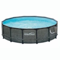 Summer Waves 14' x 48 Outdoor Round Frame Above Ground Swimming Pool with Pump