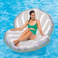 Summer Waves 75 x 57  Large Holographic Seashell Inflatable Swimming Pool Float
