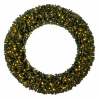 Home Heritage 9' Garland and 72  Wreath Prelit Holiday Greenery 3 Piece Set