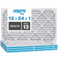 Aerostar 12x24x1 MERV  13, Health Air Filter, Box of 4
