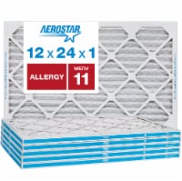 Aerostar 12x24x1 MERV  11, Allergy Air Filter, Box of 6