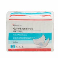 Wings Adult Incontinence Brief M Heavy Absorbency Quilted, 66033, Heavy, 12 Ct
