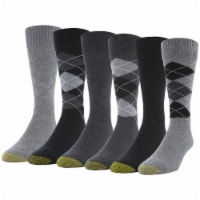Gold Toe 6 Pack Campbell Argyle Crew - Black/Charcoal Perspective: Main