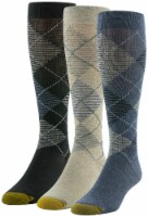 Gold Toe GM1024R03 Mild Compression Over The Calf Argyle - Denim/Khaki/Navy Assortment Perspective: Main