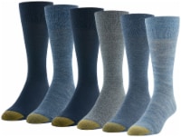 Gold Toe GM1050R06 Cambridge Crew Flat Knit - Navy/Chambray Assortment Perspective: Main