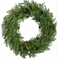 Fraser Hill Farm Artifical Wreath with Multi Color Lights