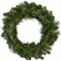 Fraser Hill Farm Southern Peace Artificial Holiday Wreath with Clear LED Lights