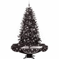 Fraser Hill Farm Musical Christmas Tree - Black/Silver