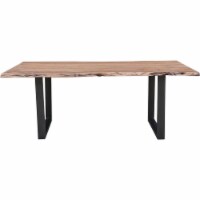 Cambridge 982001-RUS Aya Acacia Wood & Iron Dining Table - 79 x 38 x 30 in.