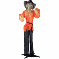 Haunted Hill Farm Animated Skeleton Scarecrow Prop
