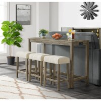 Cambridge Wyeth Dining 4-Piece Bar Set With Table And 3 Stools, 982003-4Pc-Rus