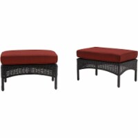 Hanover San Marino Ottoman & Cushion Set - Red
