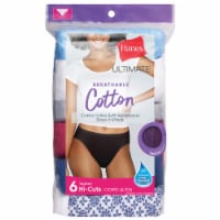 Hanes® Ultimate Breathable Cotton Tagless® Hi-Cut Underwear Perspective: Main