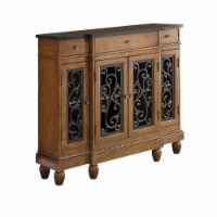 Benjara Vidi 13  Modern Style Wood Console Table in Oak Brown
