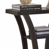 Benjara 11.6  Modern Wood Console Table with 1 Shelf in Dark Espresso