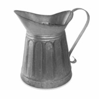 Benzara Vintage Style Galvanized Metal Milk Pitcher - Gray