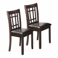 Benjara 18 Wood Armless Dining Side Chair in Brown and Black (Set of 2)