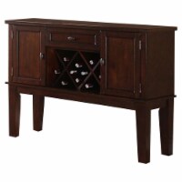 Benjara 52  Contemporary Style Wooden Server in Brown Finish