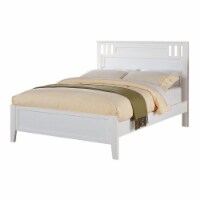 Benjara 78  Transitional Style Wood Fantastic Full Bed in White