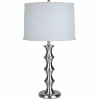 Table Lamp with well designed metal base Silver