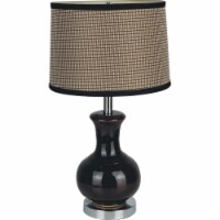 Energy Efficient 24 Inch Table Lamp With Bellied Base Black