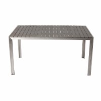 Sleek And Modish Trendy Anodized Aluminum Dining table, Gray