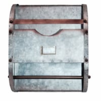 Benzara Galvanized Metal Bathroom Caddy - Gray