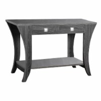 Benjara 47.25 2-drawer Modern Solid Wood Sofa Table with Bottom Shelf in Gray