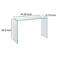 Benjara 43.25  Rectangular Contemporary Glass Sofa Table in Clear