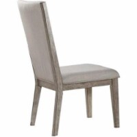 Benjara 22  Contemporary Solid Wood Side Chair in Gray (Set of 2)